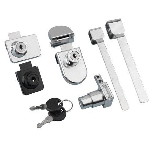 Glass cabinet lock, shopping mall display cabinet door lock, single door window lock, mobile phone counter double lock, high quality zinc alloy cabinet lock