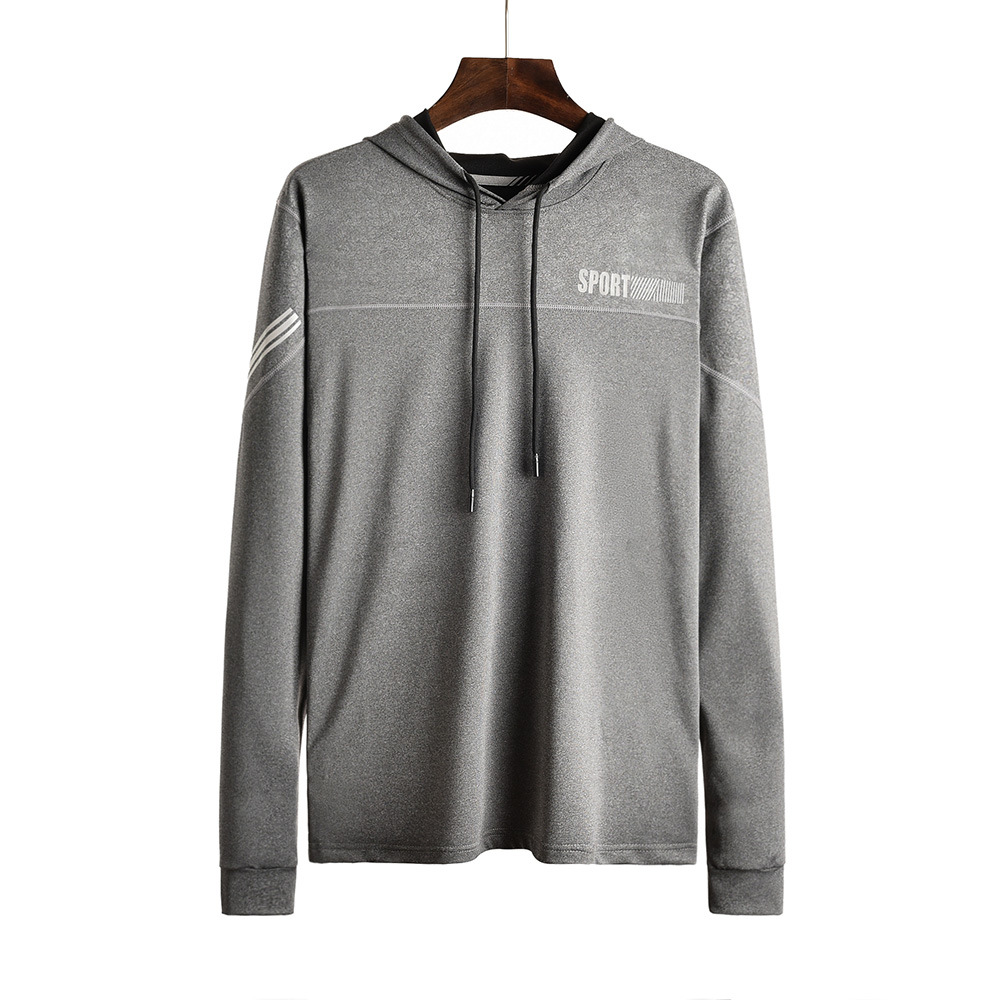 Sudadera con Capucha Deportiva de Manga Larga para Correr, Otoño e Invierno, Informal, Talla Grande, Ropa Deportiva para Hombre, Venta al por Mayor, Secado Rápido