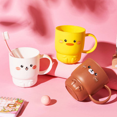 Children's toothbrush cup and toothpaste holder, dinosaur cups for babies, household cute cartoon cups for boys and girls, anti-slip mouthwash cups