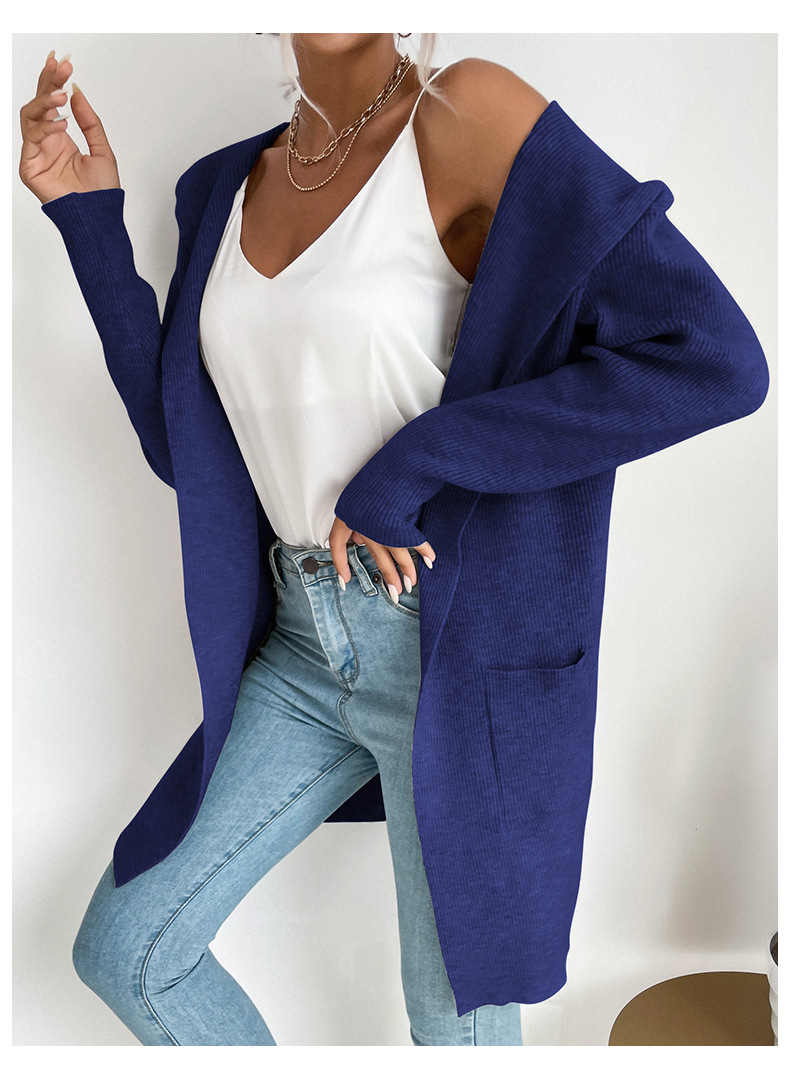 385g Weight Coat Outerwear Type Long Sleeve Sleeve Length Placket Placket Type Regular Sleeve Sleeve Type Long Top Length Coat Tops Type Daily Occasion Hooded Neckline Warm Function Loose Fit Type Solid Color Pattern Winter, Spring, Autumn Season Women'S Gender Polyester Fabric Patchwork Design Fashion Style Fashion Solid Color Polyester Hooded Long Sleeve Regular Sleeve Patchwork Coat 35