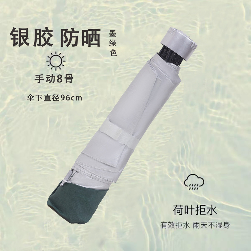 雨伞太阳伞防晒黑胶防紫外线遮阳伞男女晴雨两用自动折叠雨伞大号|undefined