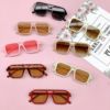 Children's square sunglasses, sun protection cream, glasses for boys, new collection, UF-protection