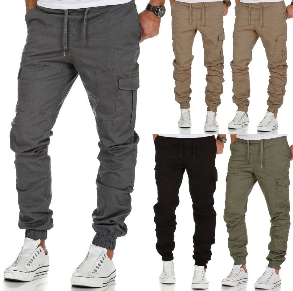 Herrenhose Workwear Multi Pocket Lange gewebte Freizeithose für Herren, Sportleggings_voghion.com
