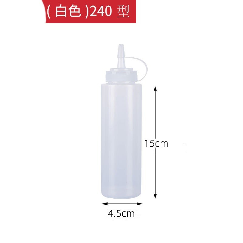 サラダソースはプラスチックの小さい壺を搾ることができます。