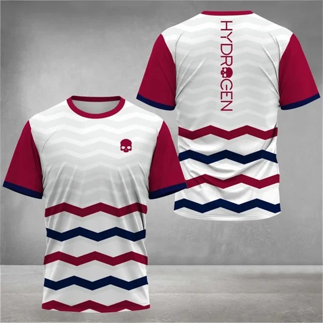 Deportes para hombres malla transpirable suelta camiseta de manga corta venta directa de fábrica moda 3D impresión digital spot