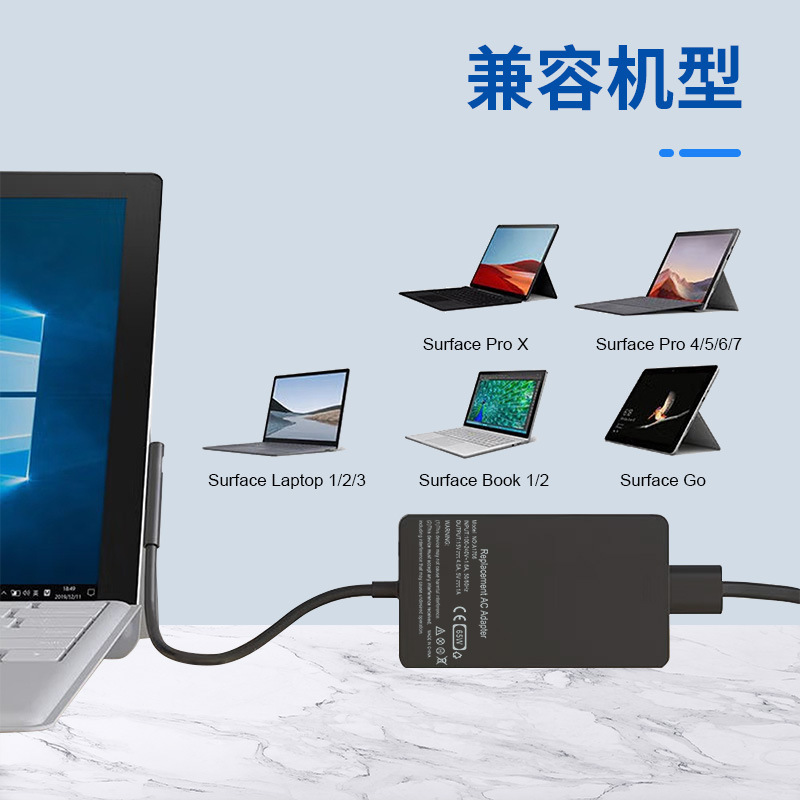 Superficie Pro3 del adaptador del ordenador portátil de Microsoft 65W 44W 36W 4 5 6 7 X