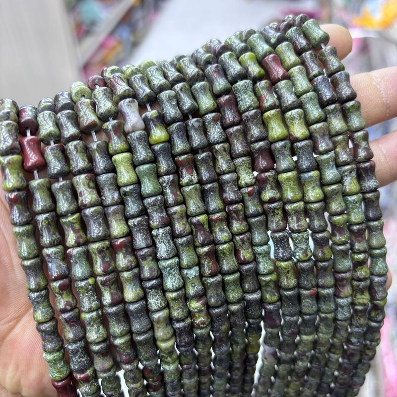 クロスボーダー人気6x10mm竹節珠天然石散珠半製品玉DIYアクセサリーブレスレットネックレス|undefined
