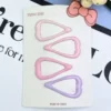 High-quality gradient color large love clip 4cm mixed single (excluding card)