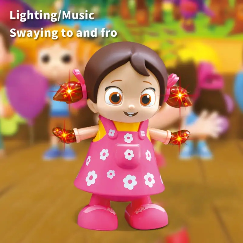 Muñecas eléctricas transfronterizas lindas juguetes pueden cantar y bailar simulación recargable regalos de cumpleaños electrónicos para niños