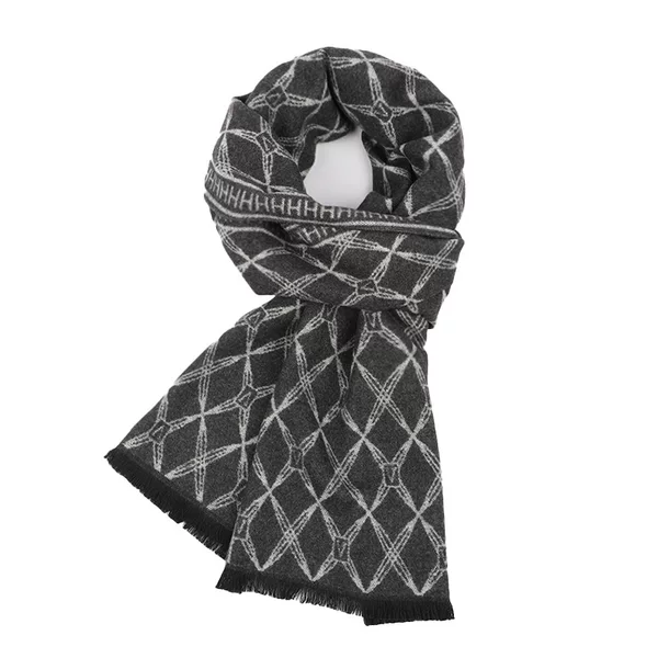 2025 New Men's Faux Cashmere Scarf Winter Warm European and American Business Plaid Versatile In-Stock Wholesale
