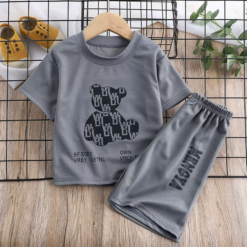 Летняя детская футболка для мужчин и женщин, комплект, детская одежда, для подростков, западный стиль