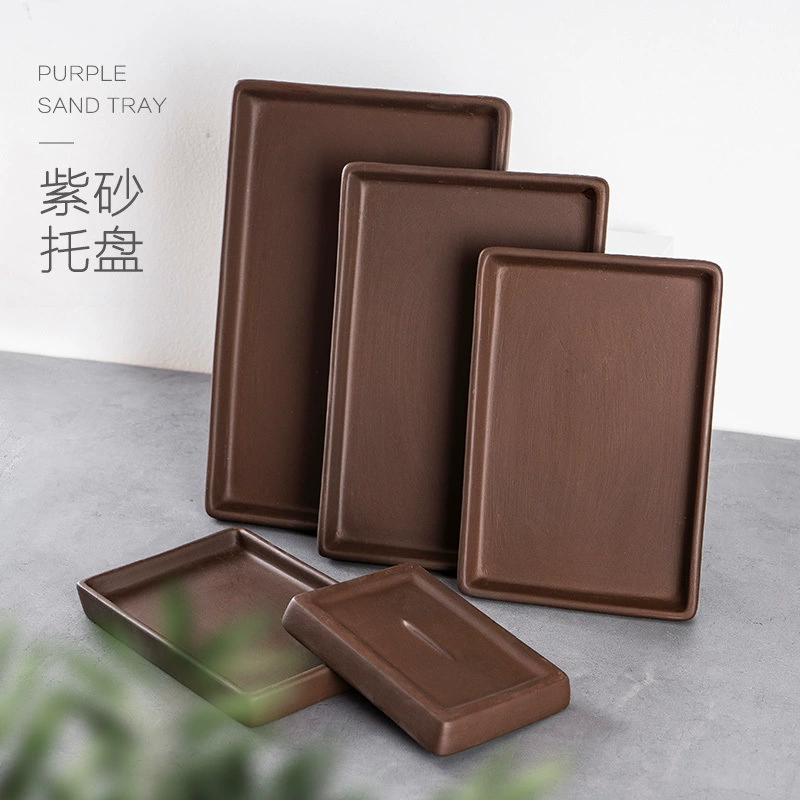 Фиолетовый поднос для цветочного горшка с песком, садовый утолщенный поднос, прямоугольный поддон для воды, бонсай, горшечное растение, герметичный поддон, основание цветочного горшка
