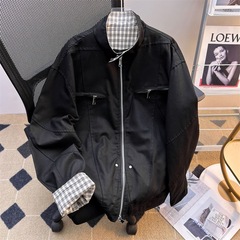 夹克男春秋季新款水洗立领百搭工装美式潮牌棒球服休闲宽松男外套