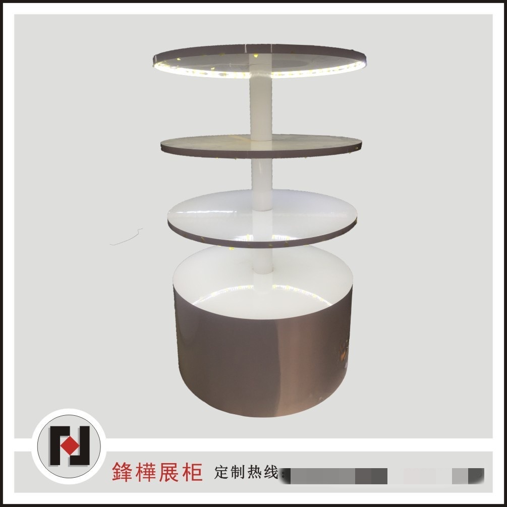 烤漆圆形服装店展示台地台产品摆放陈列婚纱试衣台