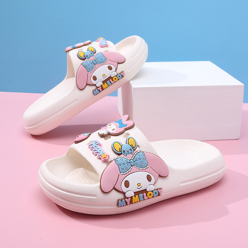 Children's Slippers Girls Summer New Indoor Home Bath Soft-Soled Slippers Baby Girls Middle and Large Children