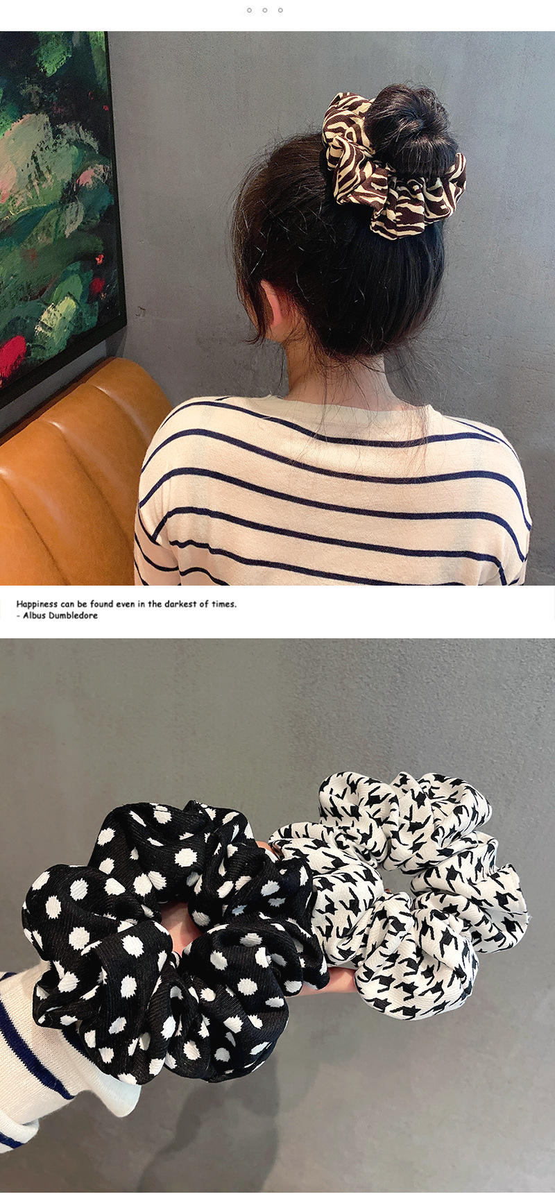 Fashionable Cotton Linen Fabric Hair Band Temperament Hair Rubber Band Head Flower Hair Scrunchies display picture 5