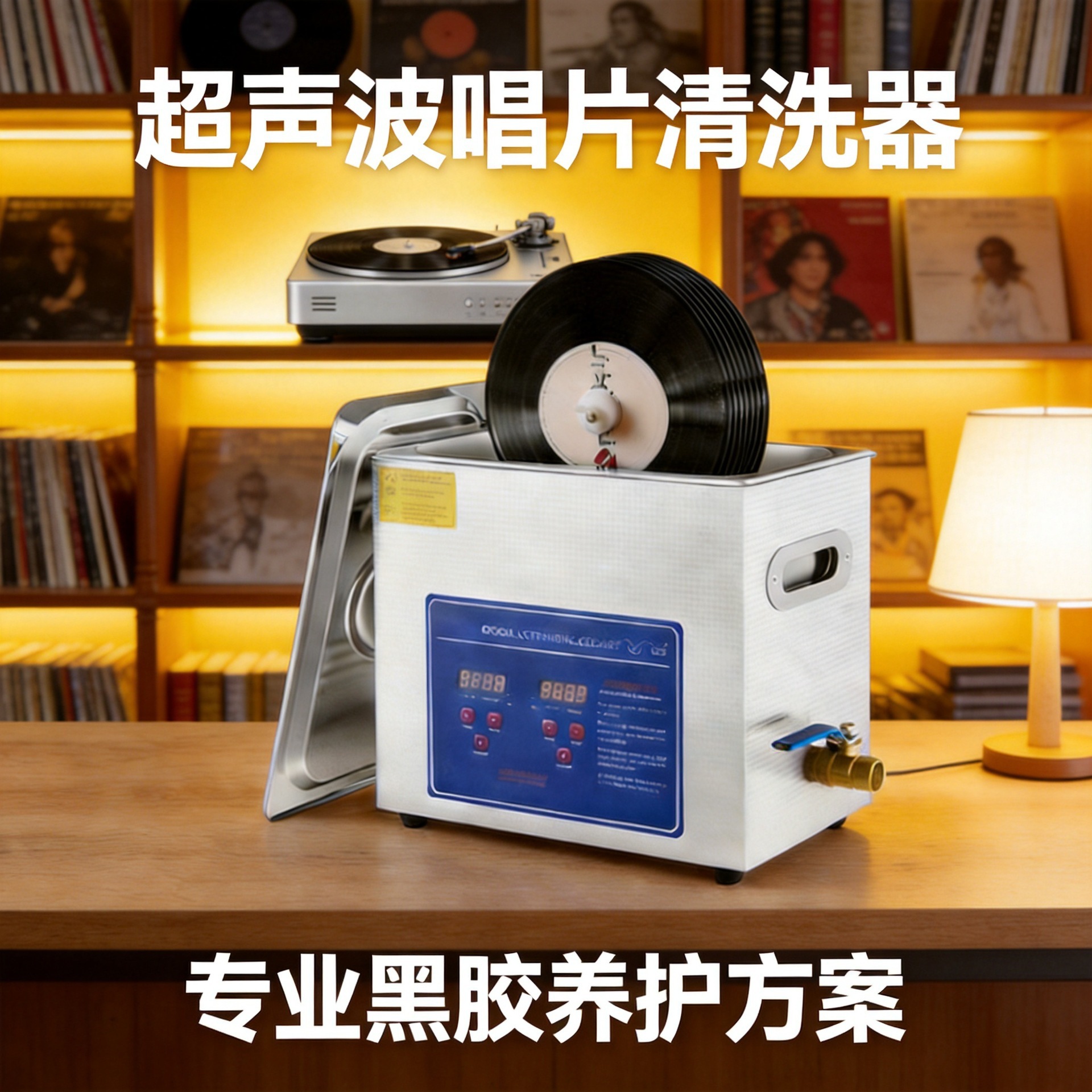 국경 간 초음파 6.5L 레코드 세척기 비닐 실험실 고효율 자동 스탠드 세척기 가정용 자동
