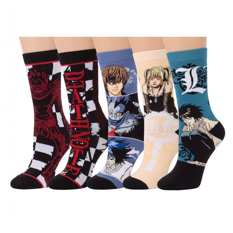 Death Note Anime Socks for Women and Men, Trendy Cotton Socks, Creative Socks for Amazon
