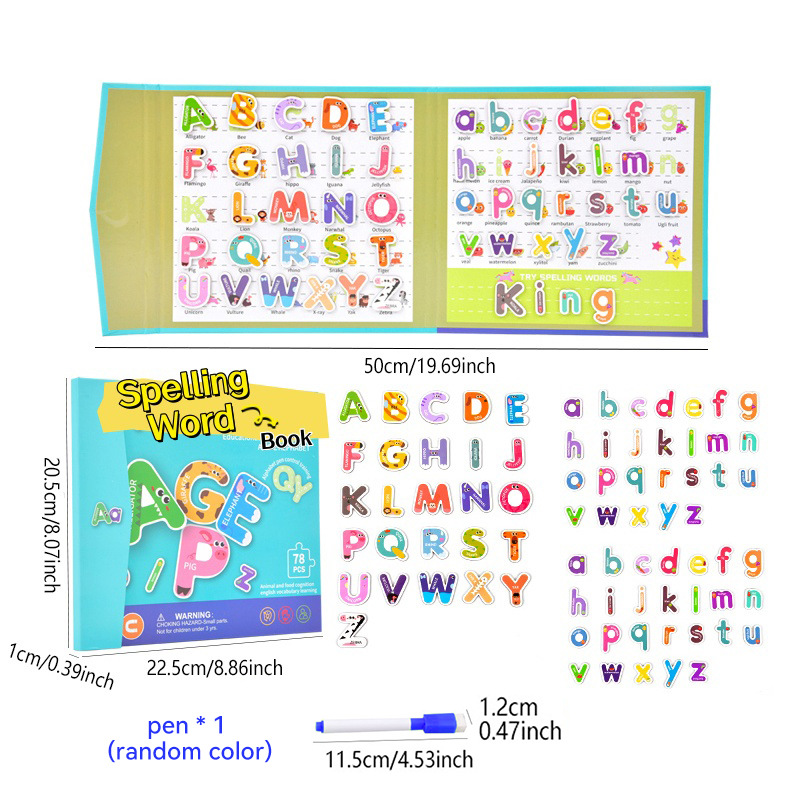 Niños transfronterizos 26 ejercicios de ortografía del alfabeto inglés educación temprana rompecabezas cognitivo juego de ortografía de palabras juguetes de madera