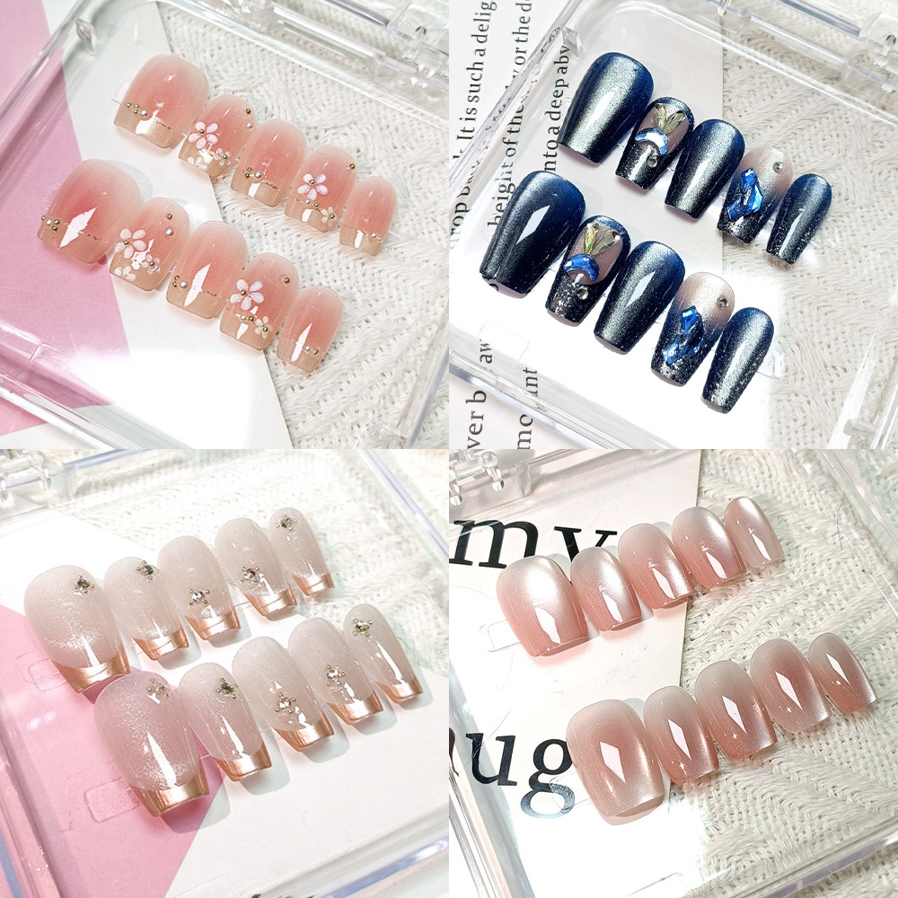 Advanced Sense Cat Eye Diamond Etiqueta engomada de uñas 10 piezas Código dividido para uñas de todo fósforo 3D Moda tridimensional Armadura de vestir hecha a mano