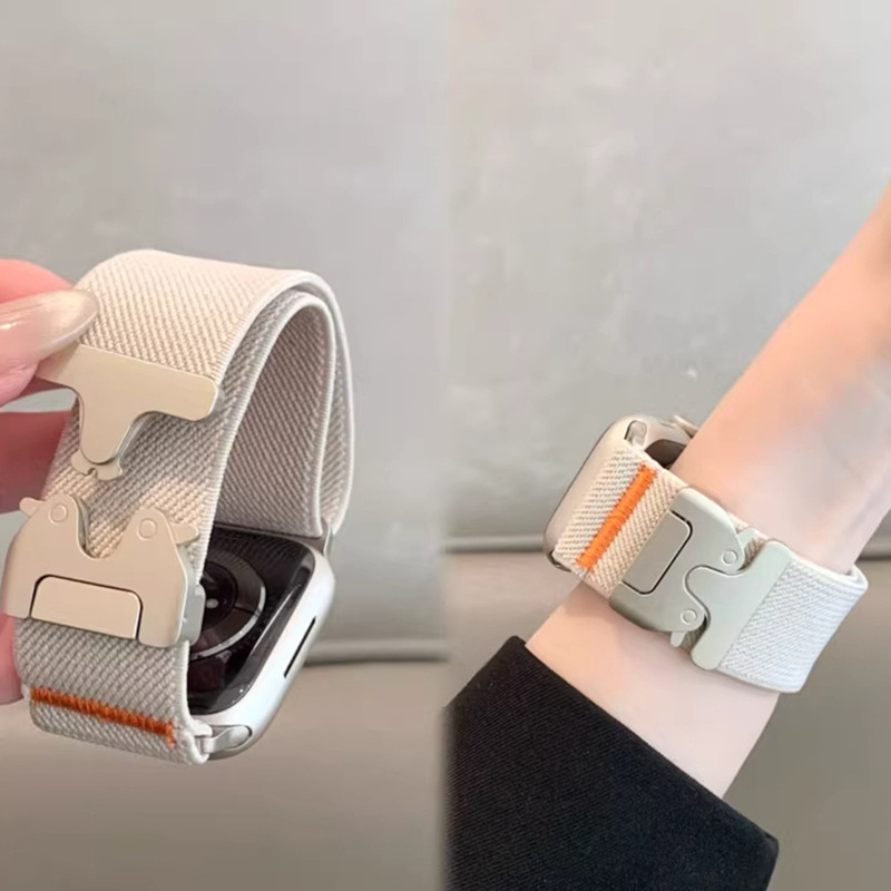 Suitable for Apple Watch10 Watch with Elastic Nylon Parachute Buckle Iwatch1-9 Replacement Wristband Suitable for Apple Watch10 Watch with Elastic Nylon Parachute Buckle Iwatch1-9 Replacement Wristband