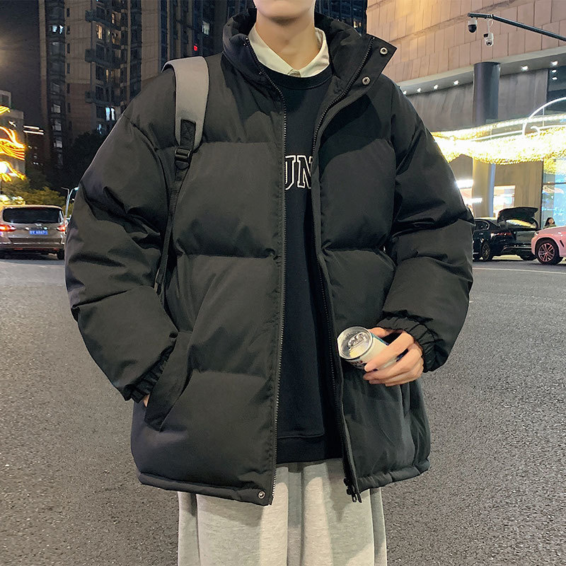 남자 겨울 두꺼운 칼라 코튼 코트 2024 새해 커플 코튼 코트