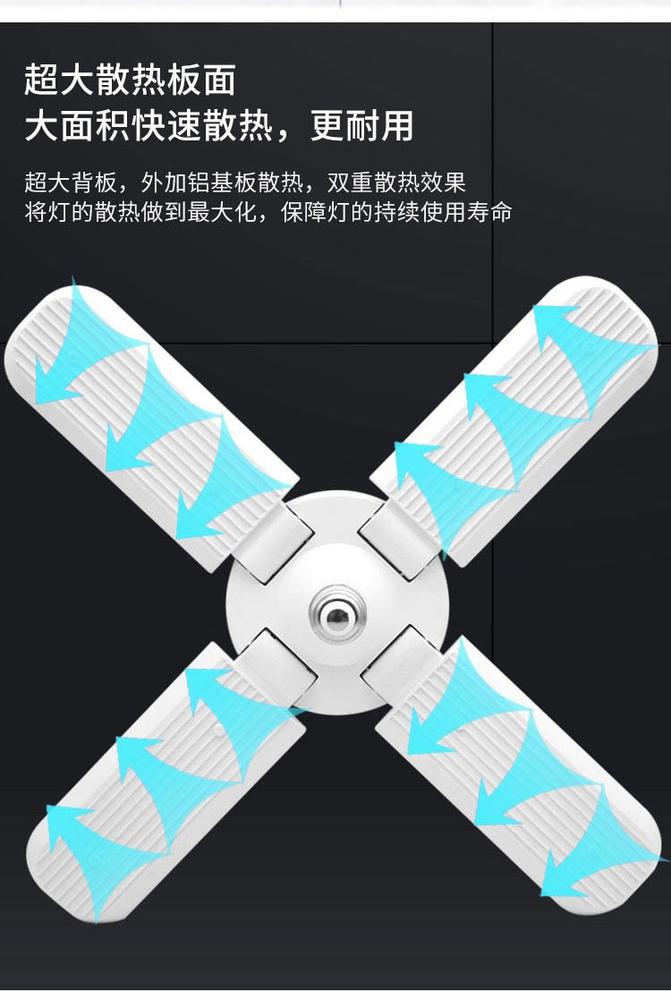 led直叶折叠E27螺口室内家用新颖便捷单灯泡现货批发超亮畅销时尚