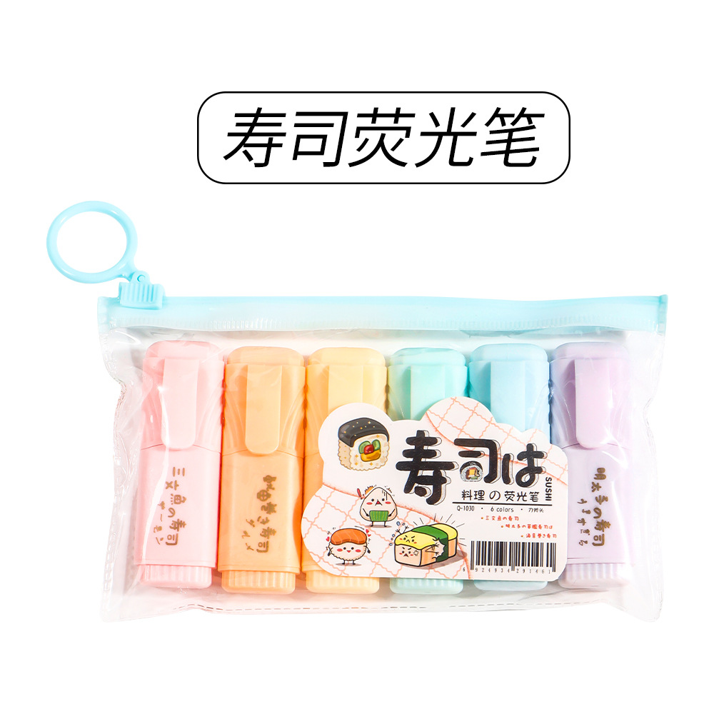 Resaltador de helado creativo resaltador conjunto de marcador de puntaje de los estudiantes de escritura de helado