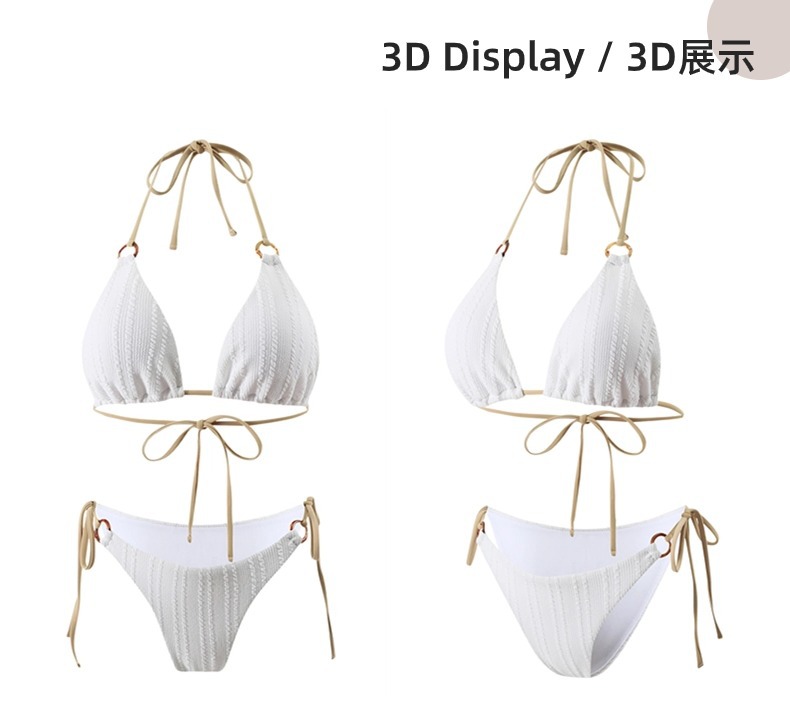 GraceChic GraceChic Hot Selling European And American New Style Swimsuit For Women Sexy Two-Piece Bikini High-End Halter Neck Tie Beach_voghion.com