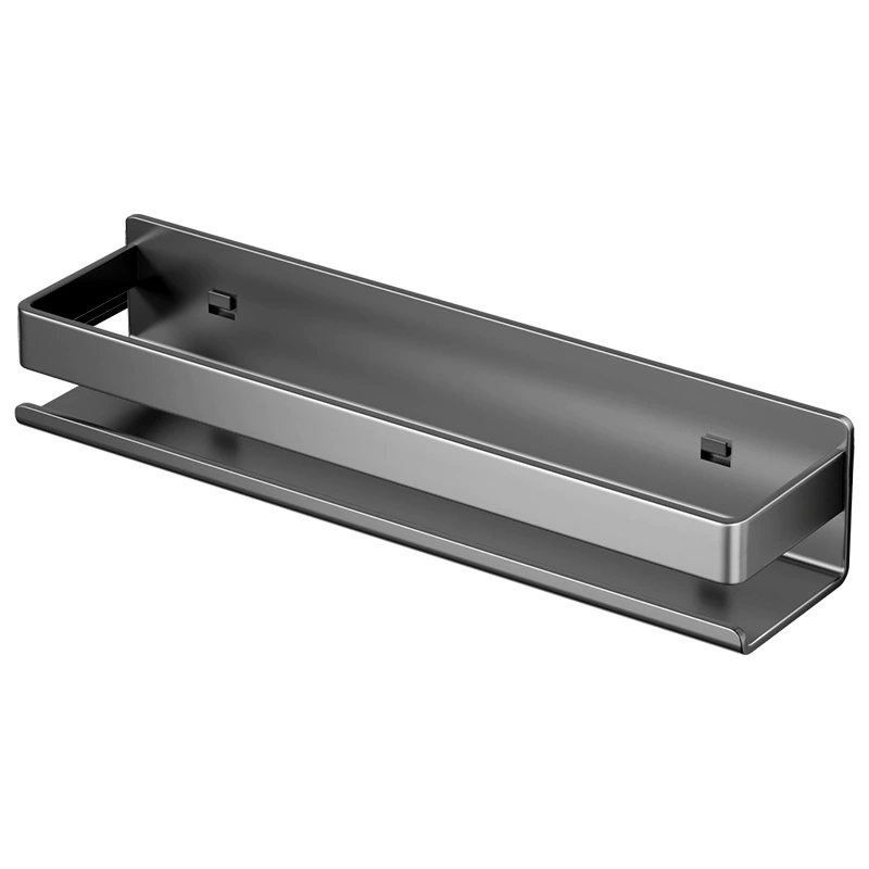 天地鱼 Gun Ash Kitchen Storage Rack Condiment Jar Storage Rack No-Punch Wall-mounted Condiment Rack