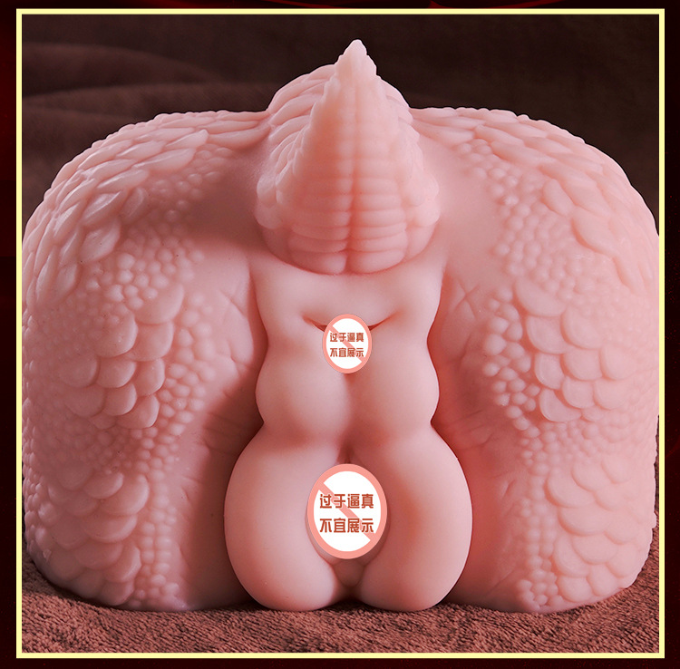 TPE Half-body Masturbator with Inverted Buttock Mold, Skin Tone, Manual Use — detail image 17