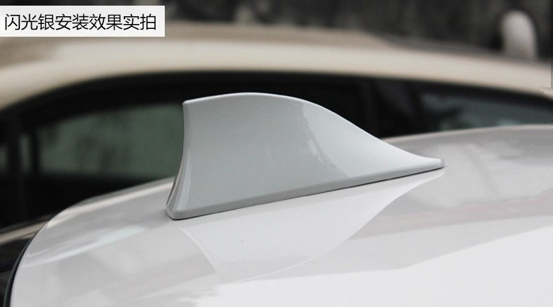 Car Decorative Shark Fin Antenna with Signal Radio Roof Antenna Roof Rear Wing Antenna Modification Without Drilling