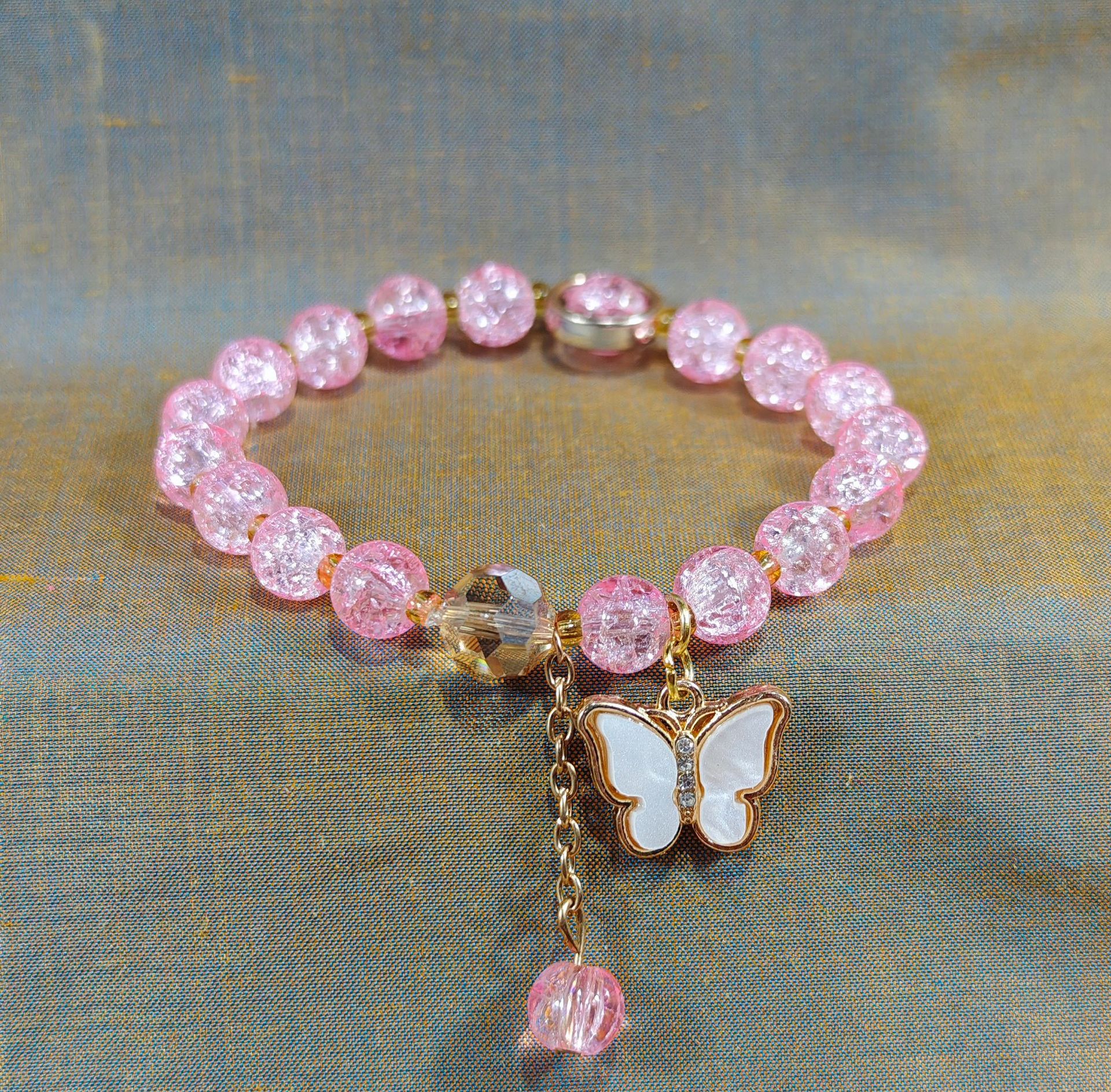 Las celebridades de Internet retro transfronterizas suelen ser todo-fósforo pulsera elástica de estilo ins simple pulsera de moda de lujo ligero, joyería de temperamento