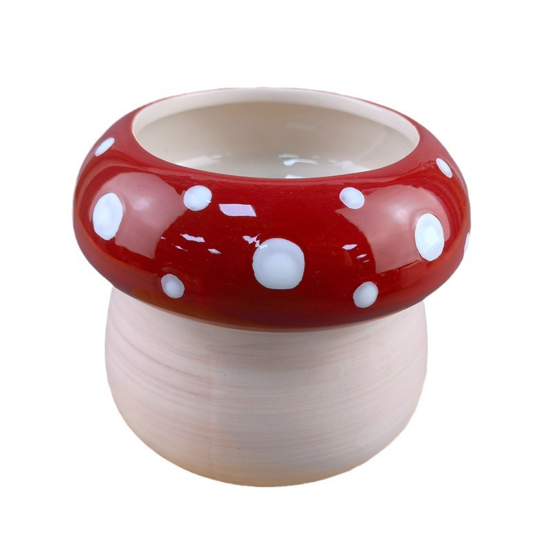 Botón de cerámica de hongos bolígrafo de almacenamiento decoración sala de estar cocina floral hidroponía creativa floral amazon vasijas de flores