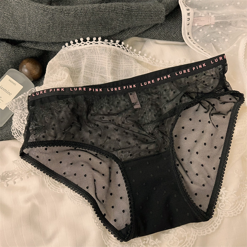 Black Women's Panties with a Sexy Crotch, 2026 New Style, Mesh Mid-Waist Lace Pure Desire Briefs, Women's Style with a Subtle Twist Black Women's Panties with a Sexy Crotch, 2026 New Style, Mesh Mid-Waist Lace Pure Desire Briefs, Women's Style with a Subtle Twist
