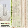 Crochet, woven retro cloth, country lace curtain with tassels, American style, french style, cotton and linen