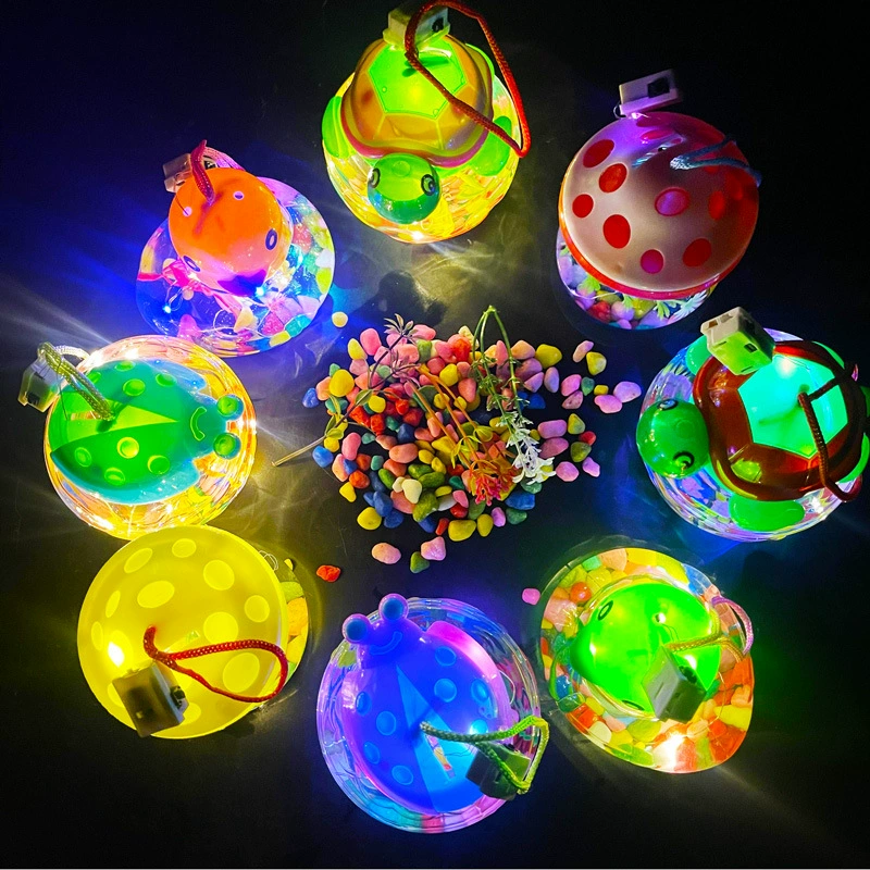 Портативная светоизлучающая бутылка для рыбы, бутылка для черепахи, ночной рыночный киоск, популярный полный набор материалов, большая желтая утка, черепаха, гриб