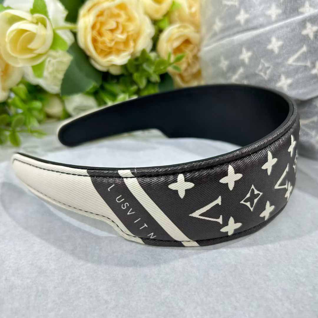 Llujia's New Headband Women's Black Presbyopic Pattern Headband 25 Years High-Quality Retro Accessible Luxury Classy Hair Accessories