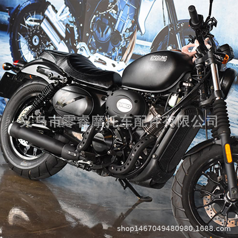 Motorcycle Exhaust Pipe Muffler Hyosung Gv300S Gv300 Modified Straight Muffler Exhaust Pipe