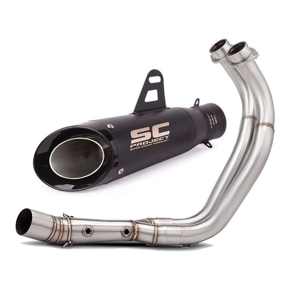 Yamaha MT-07 XSR700 14-25 Motorcycle Modified Exhaust Pipe Front Section MT07 Exhaust Pipe Tail Tip