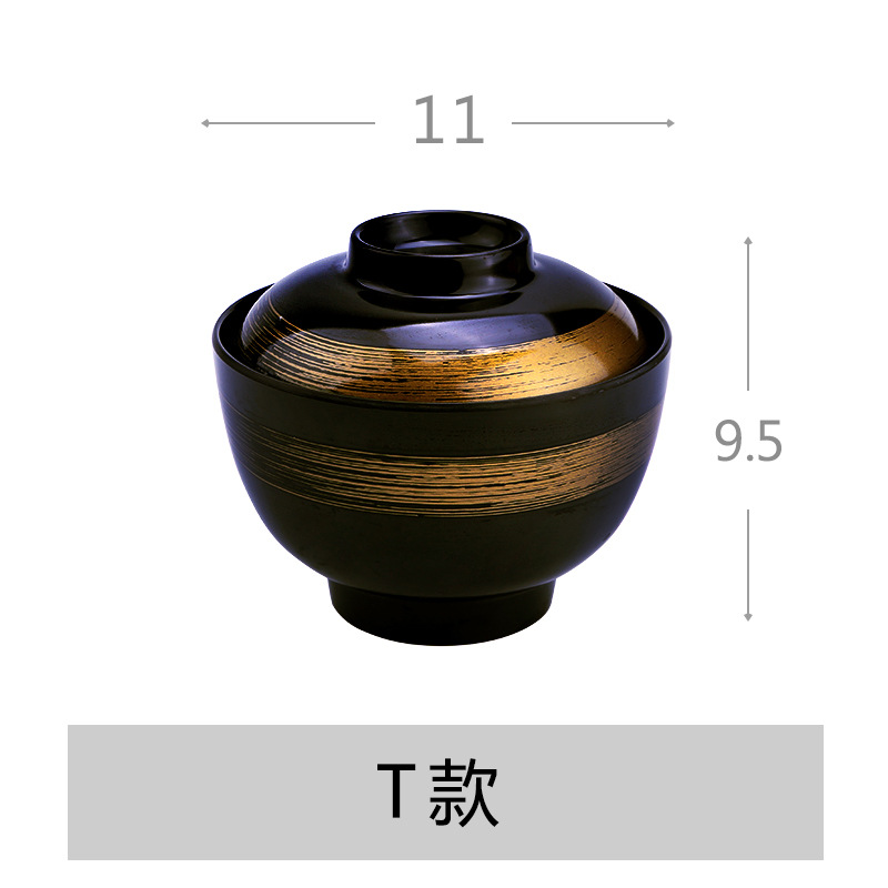 Cuenco de sopa de estilo japonés y coreano Cuenco de sopa de estilo japonés con tapa Cuenco de arroz de sopa de estilo japonés Cuenco de inmersión Cuenco comercial Cuenco de sopa de sabor creativo