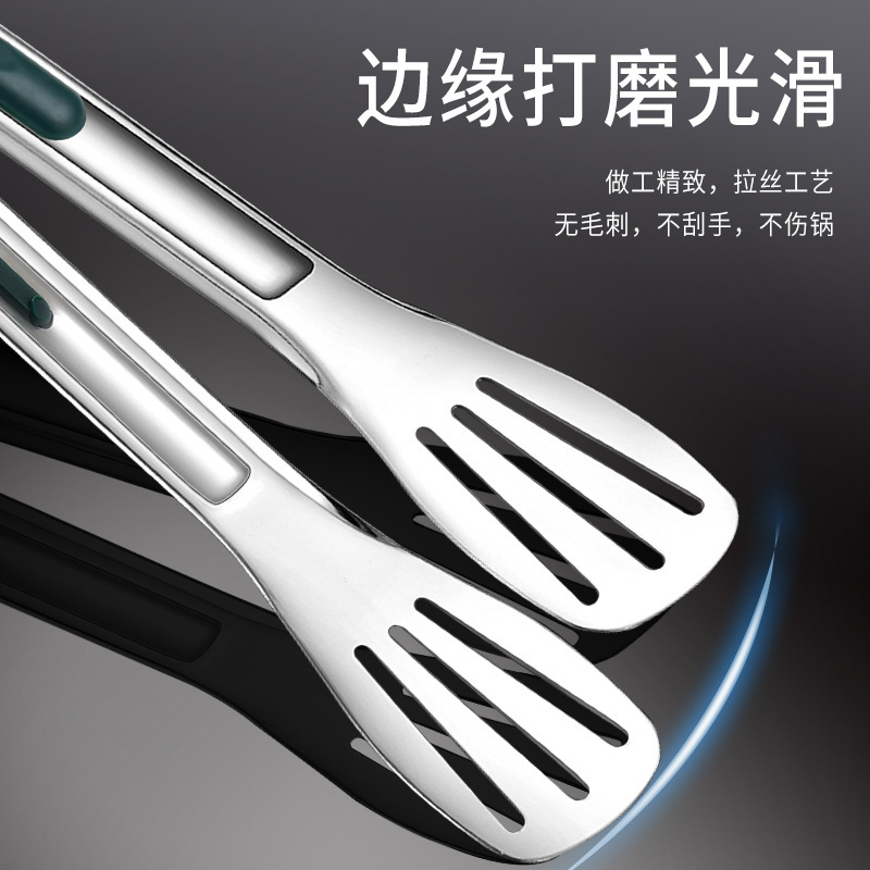 新型ステンレス製フードクリップ 韓国風バーベキュークリップ 業務用バーベキュークリップ キッチン用シリコン三線フードクリップ|undefined