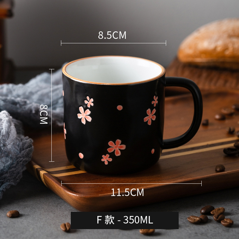 Taza de bebida de cerámica fresca y hermosa de estilo europeo Taza de café de estilo retro Taza de leche de desayuno para el hogar Oficina