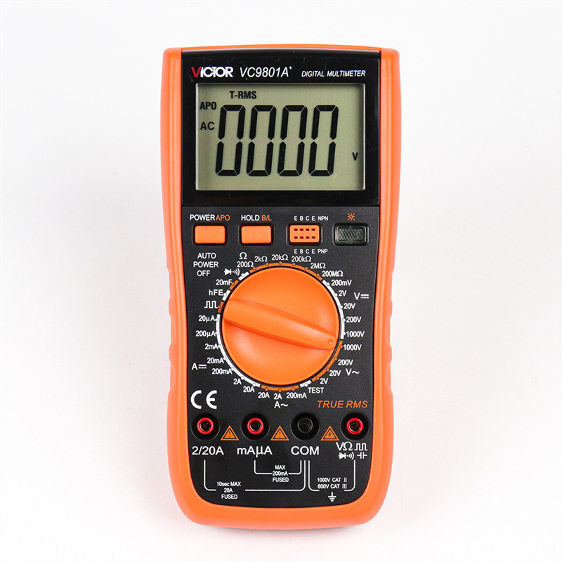 胜利VC9801A+数字万用表 带背光 火线判断数显万能多用表