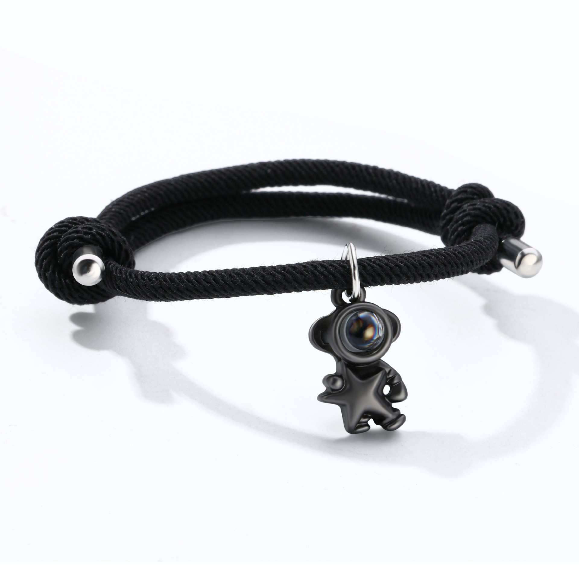 Casual Cartoon Style Astronaut Alloy Rope Plating Valentine's Day Couple Bracelets display picture 7