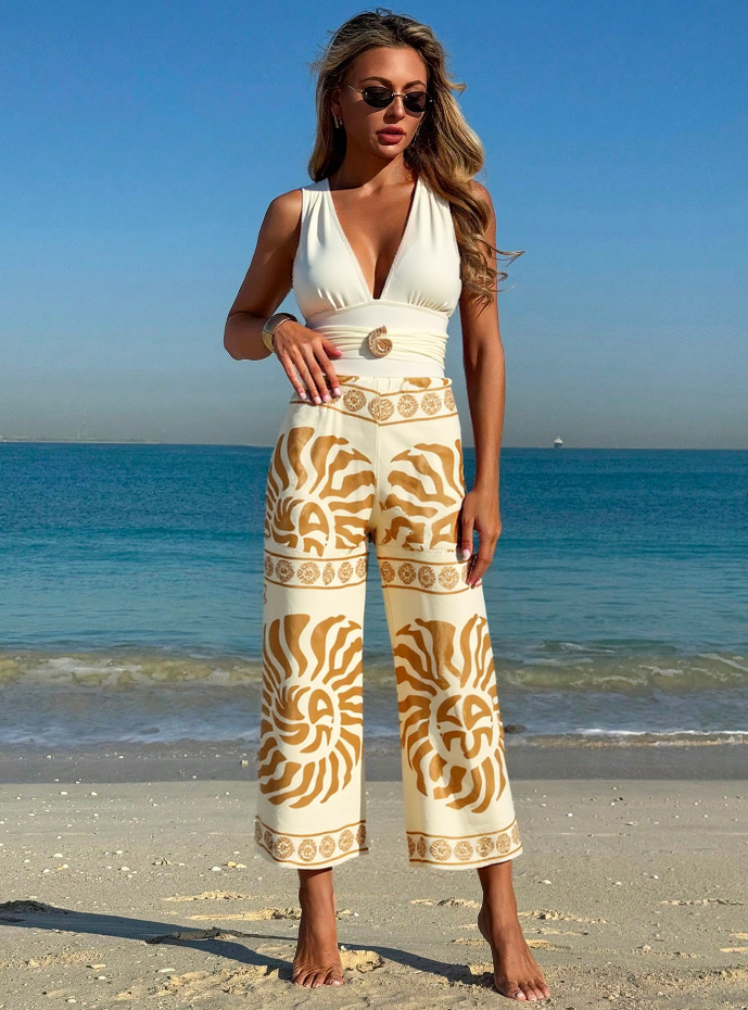 Dames badpak eendelig sexy bedrukt sneldrogende zwemkleding_voghion.com