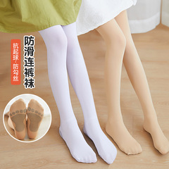 春夏薄款兒童舞蹈襪小腳丫女童絲襪抗起球防滑白色連褲襪廠家批發
