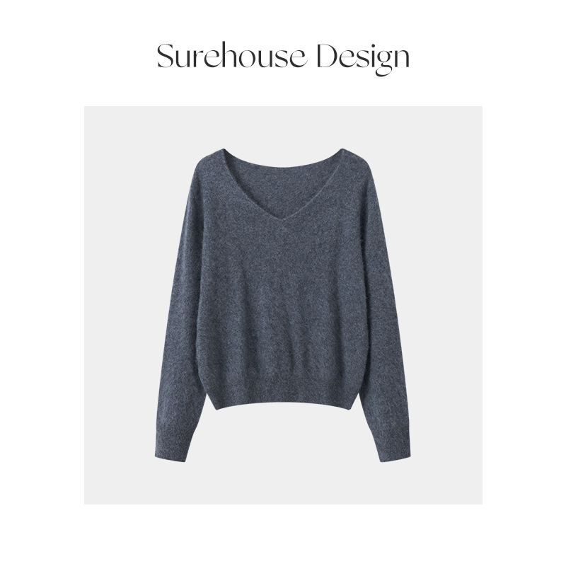 柳絮SureHouse 微米级拉绒~双股羊绒&羊毛[绒羽舒派]毛衣女秋冬|undefined