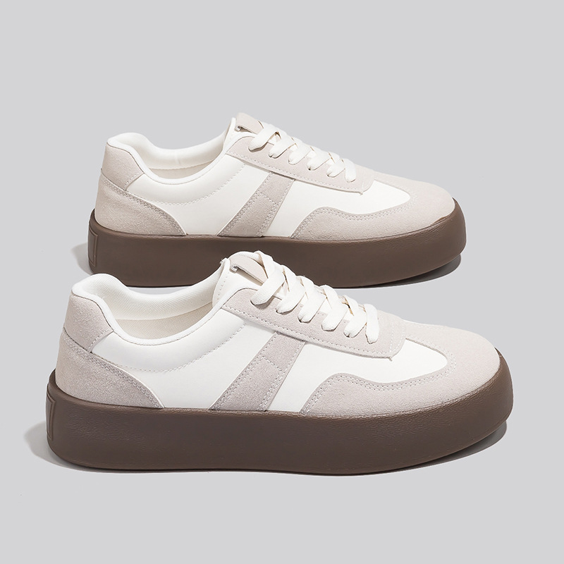 Hombres y mujeres zapatos deportivos casuales de moda zapatos para hombres zapatos coreanos de suela gruesa zapatos blancos pequeños zapatos de entrenamiento de otoño F8862