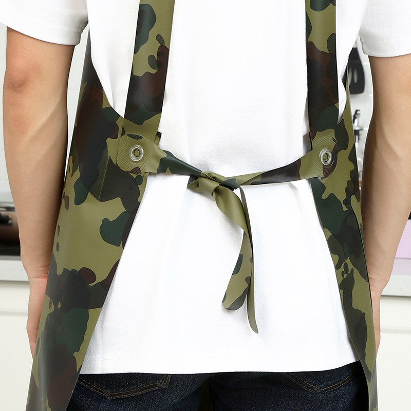 Doble hombro de PVC doble pescado delantal de cuero a prueba de aceite personalizado PVC impermeable a prueba de agua a prueba de suciedad un lote impermeable a prueba de agua